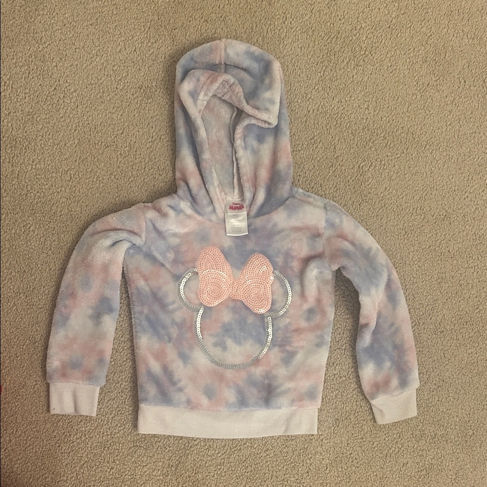 Disney Pastel Tie-Dye Hoodie with Bow